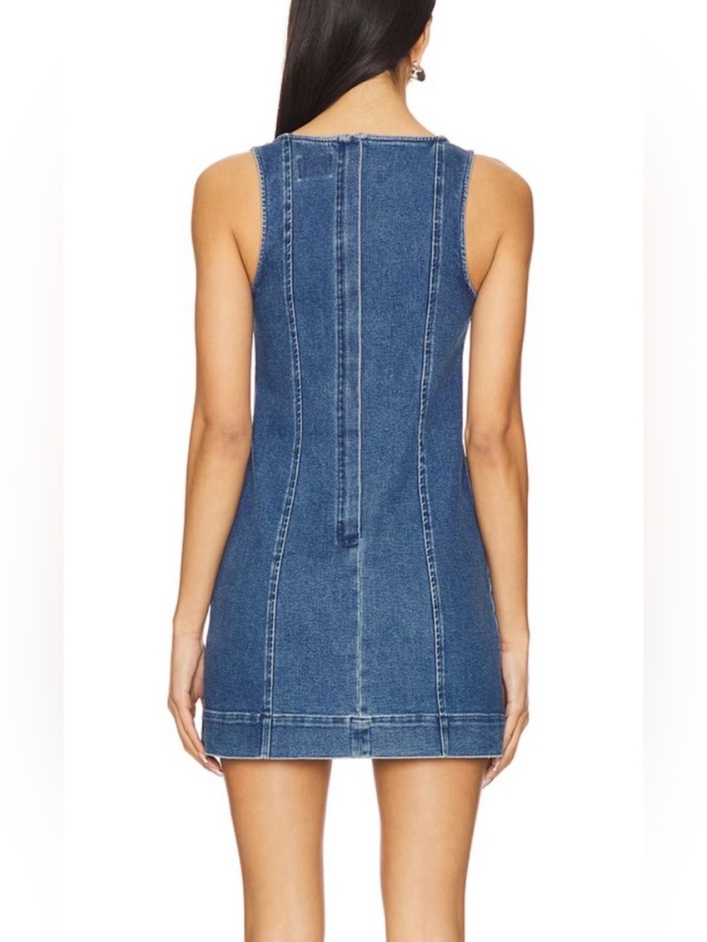 Show Me Your MuMu Bridgeport Denim Bow Tank Dress - Picture 7 of 7